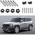 Matte Black Roof Rack, Wheel Covers, Bumper Hooks Compatible with Jetour T2 2023-2025 Models [36 decorative pcs]