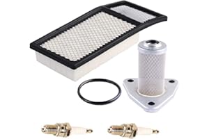 Carkio Filtro de aire de repuesto 72368G01 26591G01 con kit de bujías de 2 piezas compatible con EZGO TXT, MEDALIST 4 ciclos 295cc/350cc carrito de golf 1994-2005