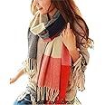 Yuson Girl Women's Fashion Long Shawl Big Grid Winter Warm Lattice Large Scarf