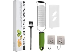 SNZ Grattugia per formaggio, limone, grattugia per parmigiano, grattugia per aglio e zenzero, grattugia per moscata, in acciaio inox, lavabile in lavastoviglie per formaggio duro, agrumi