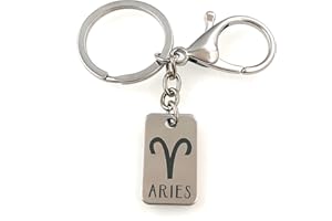 FizzyButton Gifts Zodiac Charm Keyring with Lobster Clasp Star Sign