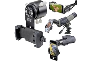 Starboosa Telescope Mount Camera Adapter - Smartphone Camera & Photo Adapter - Work with Rifle Scope Telescope Spotting Scope Microscope Monocular Binoculars