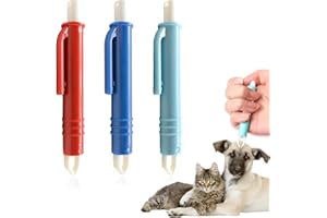 BAVALIN Pinzetta per Zecche per Cani e Gatti - Pinzette per Zecche Semplici e Sicure per l'Uomo e Animali, 3 Pezzi (Rosso, Blu, Blu Scuro)