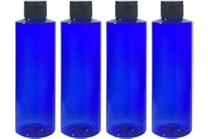 LONGWAY 4 Stück 250 ml Reiseflaschen zum befüllen, leer, nachfüllbar, Quetschflasche mit Klappdeckel, transparenter Kunststoff, für Make-up, Kosmetik, Toilettenartikel, Flaschen für Reisen, Shampoo, Lotion