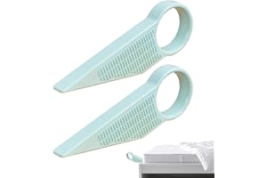 Pomurom Mattress Lifter - 2 Pack Bed Making and Mattress Lifting Tool with Ergonomic Handle, Mattress Wedge Lifter, Mattress Wedge Elevator Handy Tool, Bed Sheets Changing Helper, Back Pa in-Relief