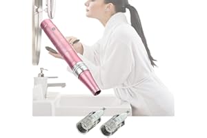 WMLBK Stylo électrique Microneedling 0~2 mm réglable pour voiture avec 2 aiguilles de vitesse LED Lumière anti-vieillissement Skin Appareil rechargeable