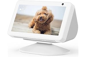 GEEMEE para el Echo Show 5/Echo Show 8 Soporte Regulable,360 Grados Giratorio Magnético Aluminio Montaje Giratorio Soporte con Base función de inclinación para Echo Show 8/Echo Show 5