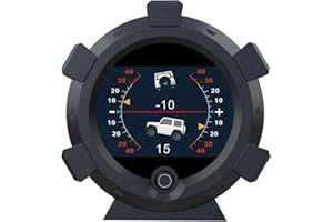 QPKING X95 - Inclinómetro GPS inteligente para coche, pantalla de cabeza HUD, velocímetro GPS, velocímetro MPH, brújula electrónica, clonómetro, medidor de inclinación digital, inclinómetro para todos los