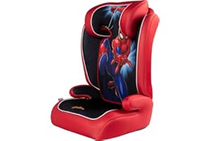Tataway Marvel Spiderman i-Size R129, Seggiolino auto bambini 15-36 kg (3,5-12 anni), 100-150 cm, Gruppo 2/3, si installa con cintura a 3 punti, rosso