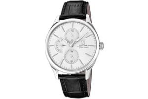 Festina Męski analogowy zegarek kwarcowy ze skórzanym paskiem F16992/1, taśma