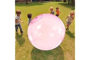 VERCICO Pallone a bolle XXL, altezza 110 cm, gonfiabile, per bambini, per esterni, morbida, super grande, in gomma, per spiaggia, giardino, feste all'aperto, 109,2 cm