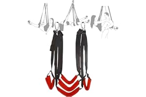 YILEMEIYILE [?ANAN-?oys] Techo de Nailon Pesado Rojo Columpio Giratorio de 360 ??¡ã con coj¨ªn de Lujo de 3 Capas para el hogar y el Juego al Aire Libre