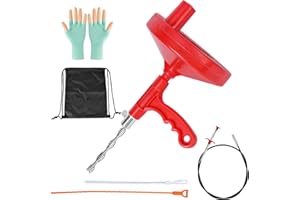 SUPRBEE Sonda Sturatubi per Pulizia 7.5M, Pinze per Artigli Flessibili, 5pcs Molla Sturatubi Spirali per la Pulizia Molla Stura Tubi Ideale, Sonda Idraulica Stura Lavandini e Scarichi per Amanti del Fai da Te