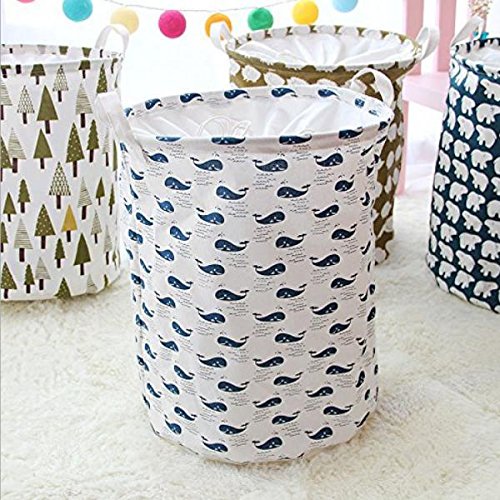 Faltbare Wasserdichte Wäschekorb Wäschetonne Spielzeug Tasche Kann Bin Beutel Korb – Blau, Generic - 2