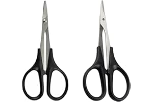 LinsyRC 2pcs RC Model Body Trimming Straight and Curved Scissor Set for RC Car Truck