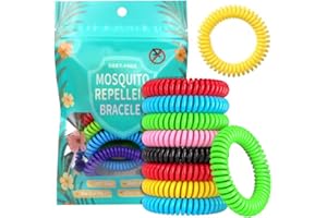 ROMAXO 12 pcs Mosquito Repellent Bracelets Bands Long-Lasting Insect Bracelet for Kids & Adults