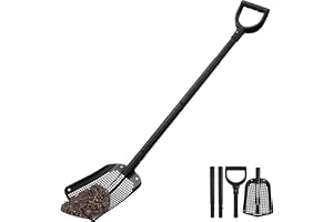 Silskyffel aluminiumlegering spade bredd 20 cm med silhål 59–118 cm justerbart handtag lång robust korrosionsbeständig för strandskattjakt familj lada hönshus