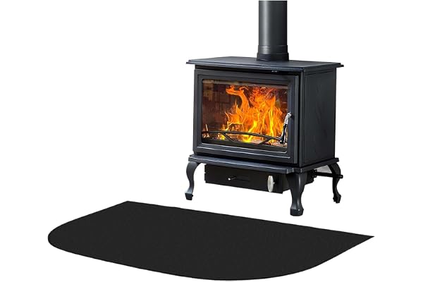 MINZHI 1 mm x 50 x 80 cm, brandsäker eldfast kaminmatta, svart, golvskydd grillunderlag, gnistskyddsplatta för eldstäder, brandsäker för eldstäder, golvplåt, skydda golvet från gnistor