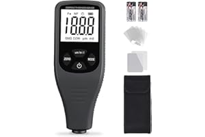 GOYERRNES Medidor de espesor de pintura para coche, medidor de espesor de pintura digital con sensor para medición automática Fe-NF, rango de medición 0-1500 um (0-59,1 mil) Automotive Car Paint Depth Gauge