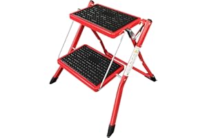 ABBEY ACCESS Abbey Easy Reach 2 Tread Step Stool (Red)