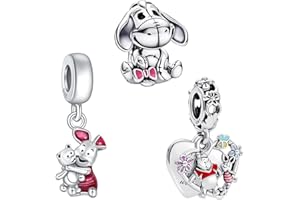 Doyafer 925 Sterling Silver Animal Pendant Charm, Cat, Dog, Firefly, Butterfly, Pendant Charms Set, For Women'S Bracelet Necklace