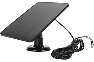 Culnflun Solar Panel Video Camera Charger, 10 Watt 360 Degrees Adjustable Solar Panel Video Door Phone for Google Nest/Eufy Doorbell 2K Camera, Ring Video Doorbell 2/3/3 +/4 Plus(CSP4W-O-B)