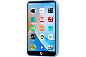 80Go Lecteur MP3 avec Bluetooth et WiFi, Lecteur de Musique Mp3 et Mp4, Lecteur Vidéo à écran Tactile Oilsky 4 Pouces 1080P, Lecteur Portable Android Spotify avec Play Store (Bleu)