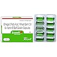 Knoll Healthcare Evanoll Plus Omega 3 Fish oil Capsules Fatty Acid Wheat Germ Oil & Vitamin E Capsules Hair Skin joint health 10 Capsules (Pack of 1)