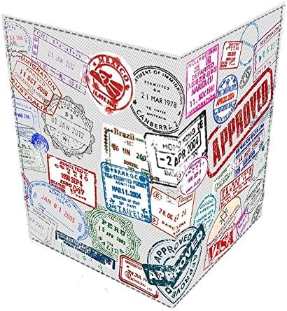 Visa Stamps Leather Passport Cover