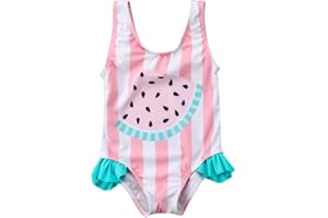 Geagodelia Costume da Bagno Intero Neonata Bambina 0-7 Anni Smanicato Stampati Cartoon Carino Bikini Bimba Multicolori