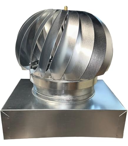 Cappello Per Canna Fumaria Girevole In Lamiera Zincata - Fumaiolo Base Quadrata 42x42 Cm, Per Camino - Foto 9