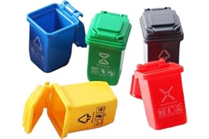 T TOOYFUL TOOYFUL 5er Pack Mini Mülleimer für Puppenhausmöbel Im Maßstab 1:12
