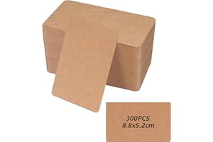 ERSHIPING 300 Stück Visitenkarten Papier, Braun Karteikarten, Blanko Postkarten Blanko Karten zum Selbstgestalten, Kraftpapier Leere Spielkarten, Flashcards Index Cards Memory Karten (8,8 x 5,2 cm)