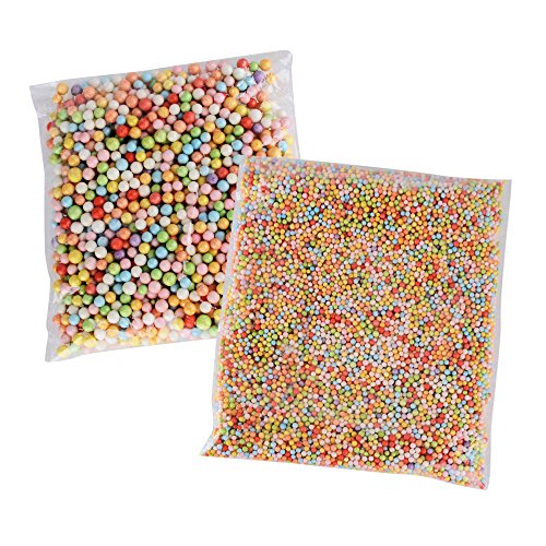 2 Beutel Mini Styroporkugeln Handwerk ca. 0,7 cm / 0,2 cm DIY Schaumstoff Dekoration Styroporkügelchen Füller - 2