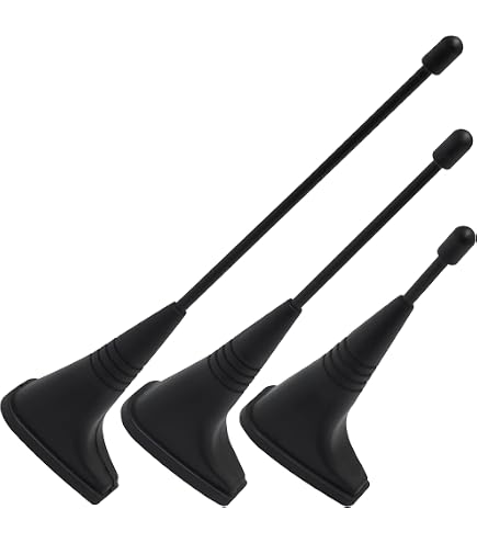 Antenna Decorativa Auto Sourcingmap, Plastica Nera Con Base Adesiva, Altezza 9,5 Cm, Solo Per Estetica - 5