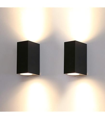 CristalRecord Applique D'extérieur Confo Evo 2xGU10 Éclairage Haut Et Bas Ip44 Noir 89842815