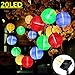 Produktbild MOVEONSTEP Lichterkette Solar Lampion Solar Bunt Lampion 20 LED Laternen 8 Modi Warmweiß Beleuchtung für Party, Terrasse, Hof, Haus, Outdoor, Fest Deko usw