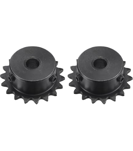 2 Pignons De Chaîne à Rouleaux ISO 06B-1 Type B - 15 Dents, Alésage 14 Mm, Pas 3/8" - Acier A3 Trempé - Pour Machines Industrielles - 2