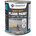 SmartSeal Heavy Duty Floor Paint (Grey, 2.5 Liters) - Easy to Apply on Concrete, Brick, Stone and Wood