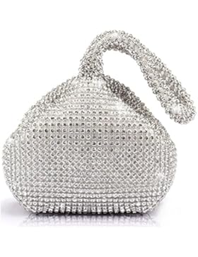 ERGEOB Damen Clutch Kreatives Design Diamant/Aluminium Handtasche Abendtasche Dreiflächner Partytasche