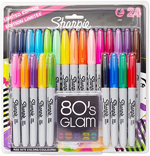 Sharpie Fine Point Permanent Marker - Assorted Colours, Pack of 24