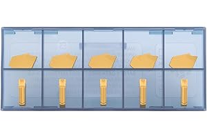 CDBP Inserti per Scanalatura e Troncatura GTN-3 SP300 in Carburo di Tungsteno, Scanalatura e Troncatura 3 mm,Rivestimento CVD per Lavorazione Professionale Acciaio Inox, 10 pezzi