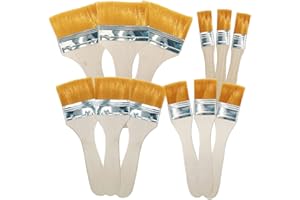 CLVPAI Brochas para Pintar,Brochas de Pintura con Mango de Madera,para Pintura al Oleo, Pintura, Tintes, Barnices (Óleo sobre Tabla Pincel-B)