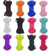 Ewparts Elastic Thread for Bracelets 2 mm 12 Colourful Rubber Band Thread Elastic Bracelets for Children for Hair Bracelets,