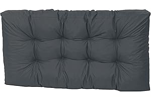 ‎TEXDEKO TexDeko® Garden Palettenkissen wasserabweisend UV - beständig Premium Sitzkissen gesteppt 120x60x18cm Palettenauflage für Europaletten Palettenmöbel Palettenpolster (Anthrazit)