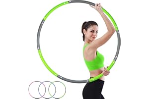 ROMIX Hula Hoop Fitness Dimagrante, Professionale Staccabile Ondulato Design 8 Sezioni Schiuma Hula Hoop Bambini Adulti, Larghezza Regolabile Cerchio Ideale Per Perdita di Peso Esercizio Infinity Hoop