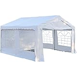 Outsunny Garden Gazebo Marquee Party Tent Wedding Portable Garage Carport shelter Car Canopy Outdoor Heavy Duty Steel Frame W