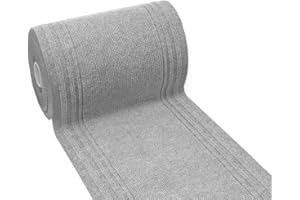 emmevi - Alfombra Antideslizante para Pasillo, por Metro, h67 cm, moqueta Absorbente, Gris Claro