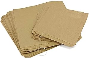 Sabco - 100 Kraft Brown Paper Bags 8.5x8.5" Ideal For Food, Groceries, Sandwiches, Pick N Mix Sweets, And As Fruit Veg Bags. - Disposable Lunch Bags - Eco Friendly (100, 8.5 x 8.5")
