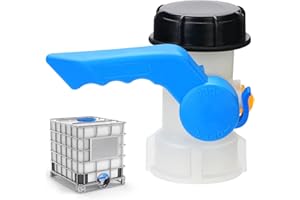 drado Vanne Cuve 1000L Plastique, Adaptateur IBC 60mm S60x6 Adaptateur Universel pour Cuve 1000 litres